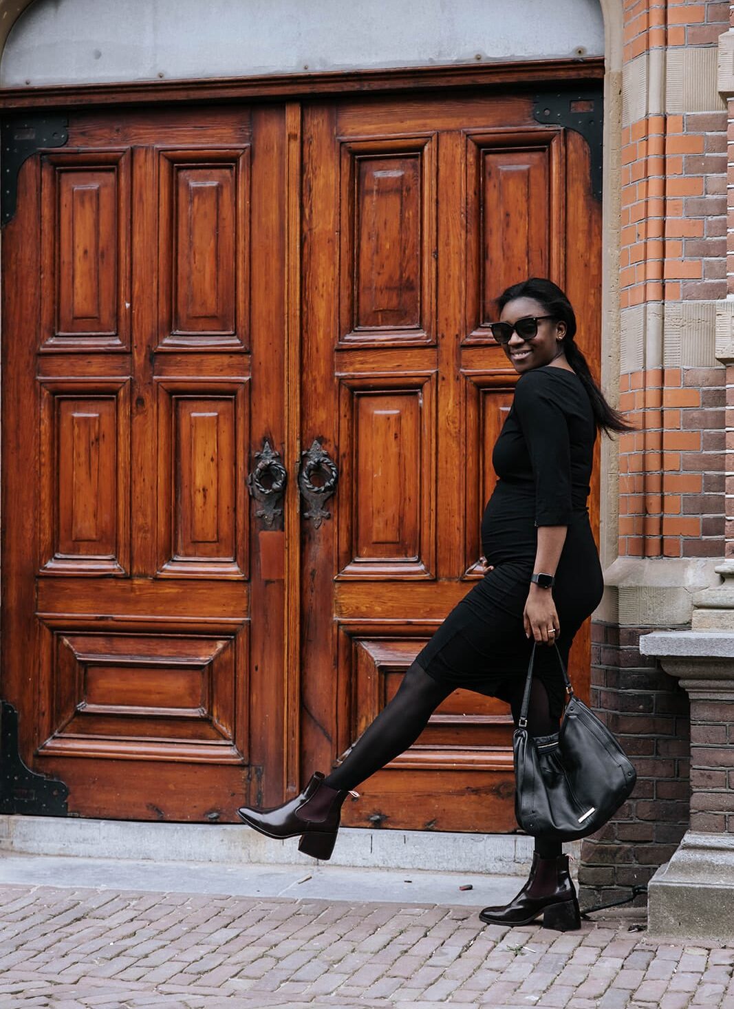 Swan dress Zwart