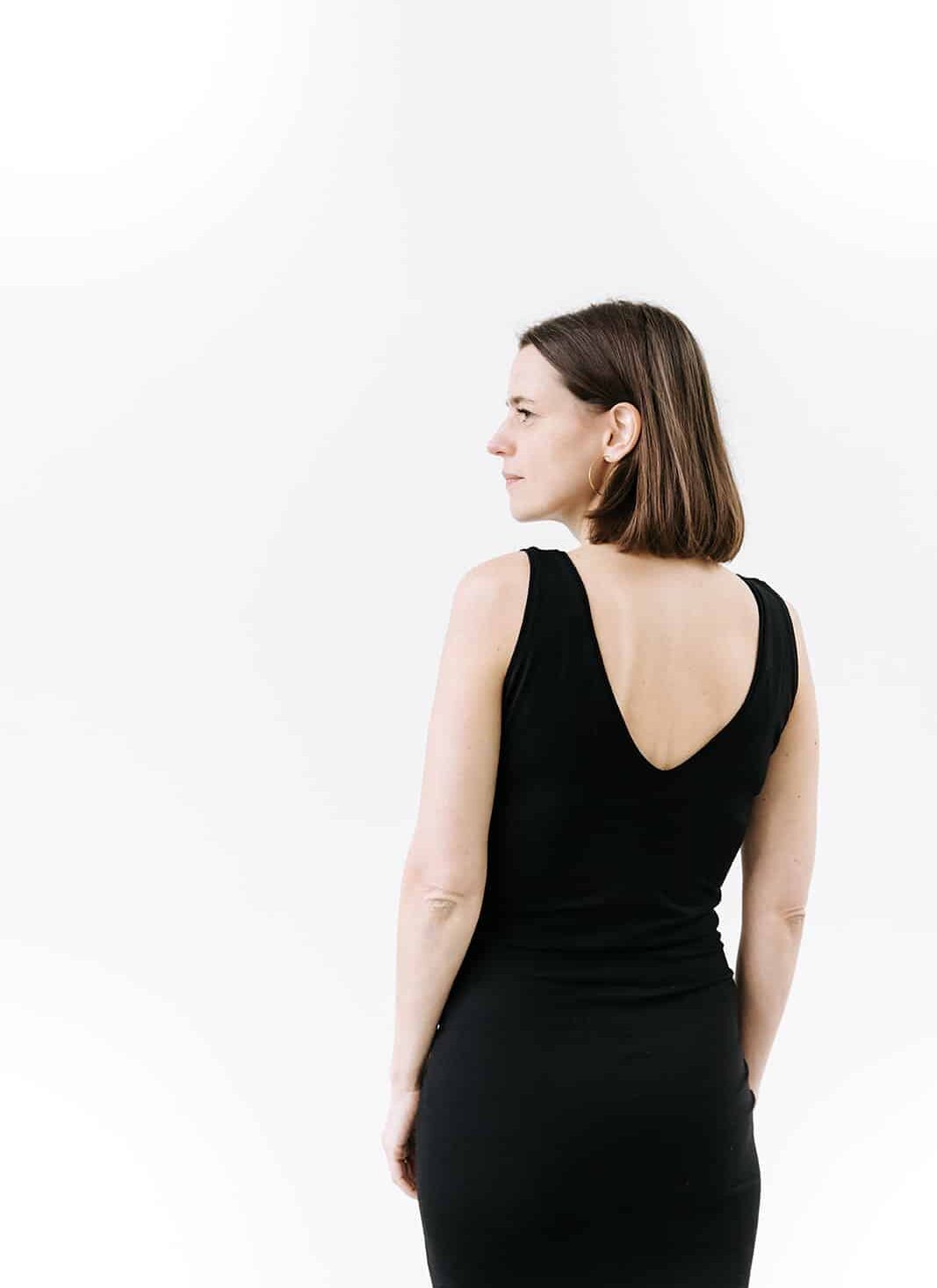 2-way dress Zwart