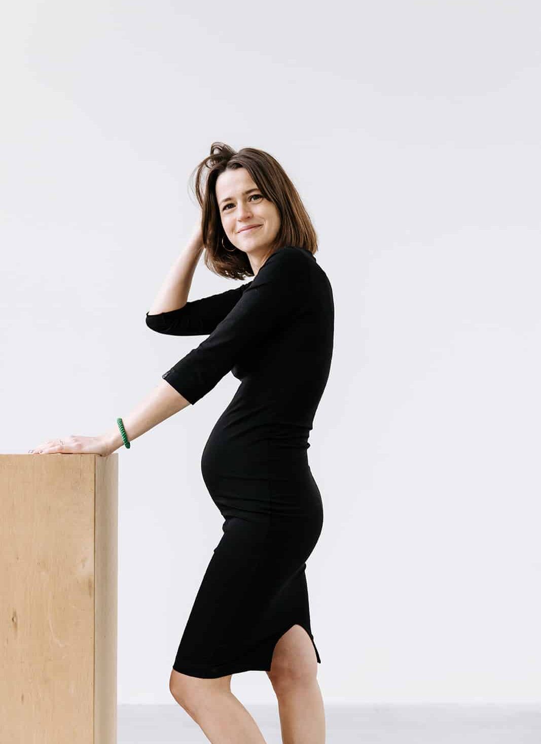 Swan dress Zwart