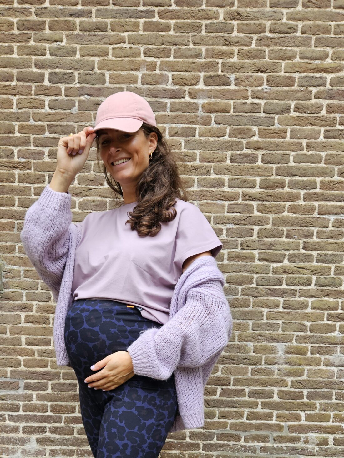 Oversized top Oud roze