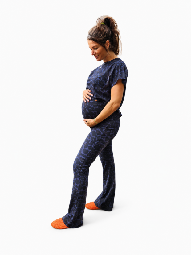 Set deal leopard blauw met boxy top blauw