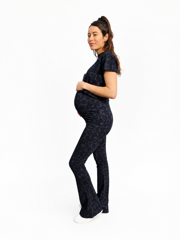 Flared pants Leopard Blauw