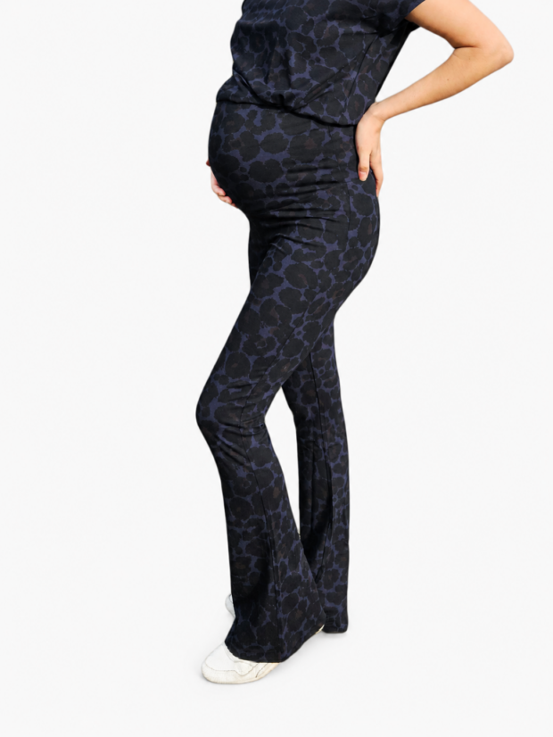 Flared pants Leopard Blauw