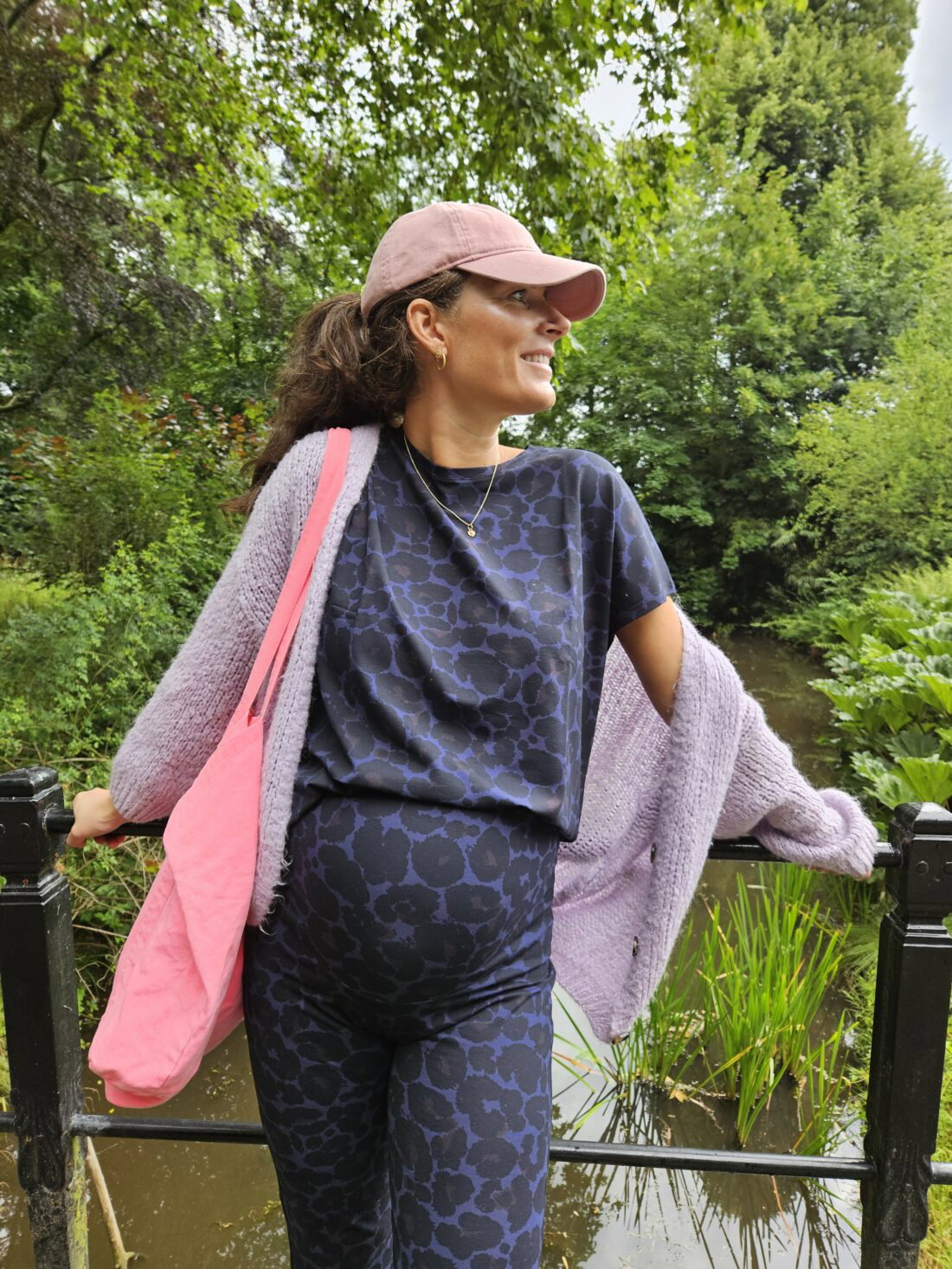 Oversized top Leopard Blauw