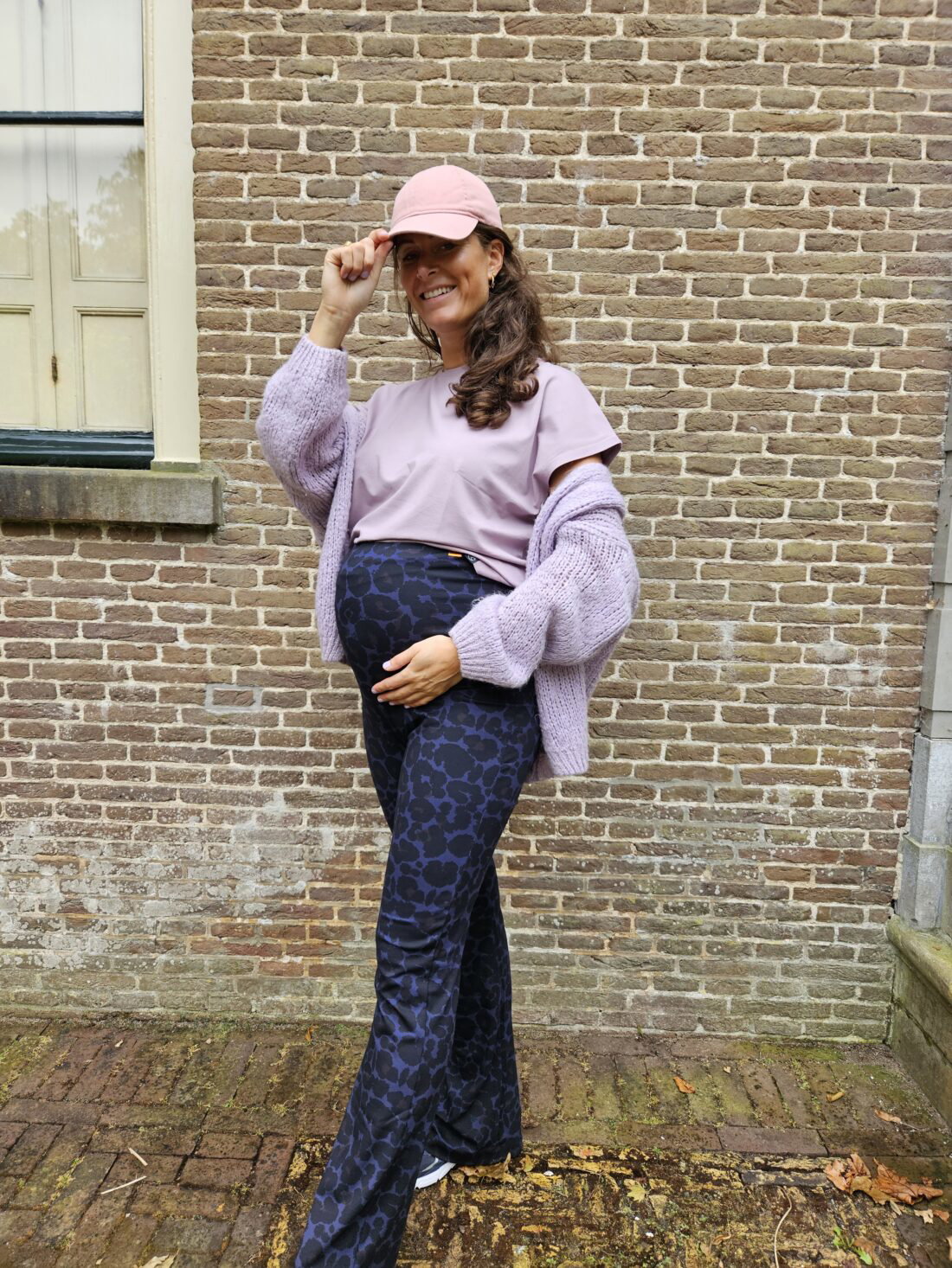 Oversized top Oud roze