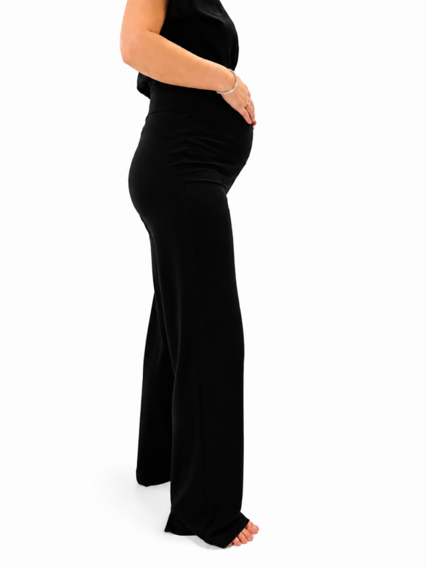REGULAR Wide pants Black
