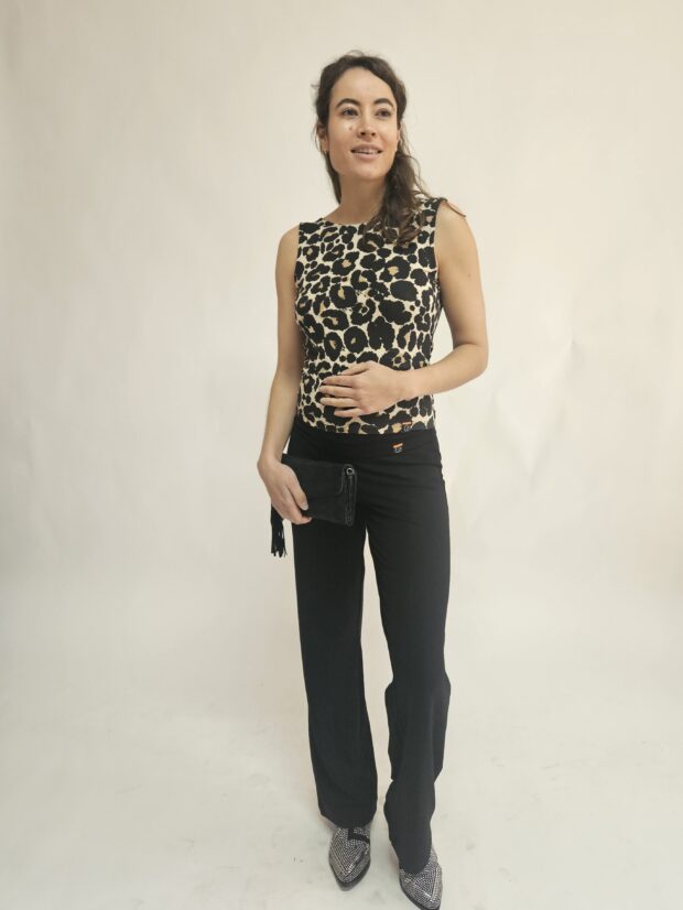 Top de espalda abierta leopard