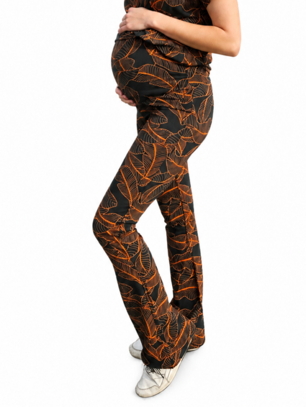 Flared pants Flower Green
