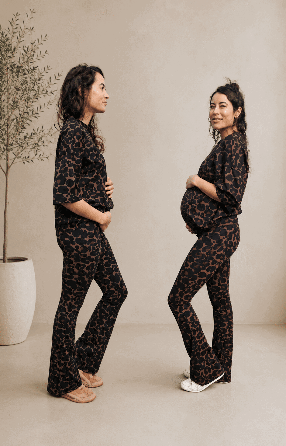 Flared pants Leopard Bruin