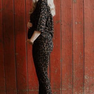 Flared pants Leopard Bruin
