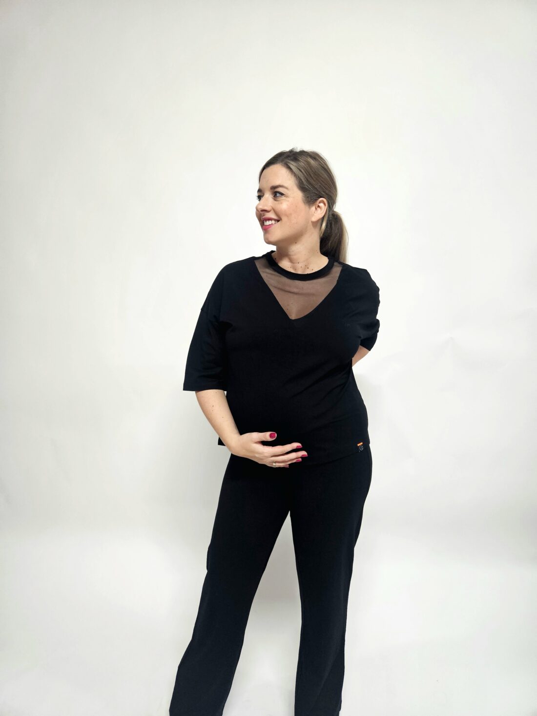 Shirt driekwart mouw Mesh