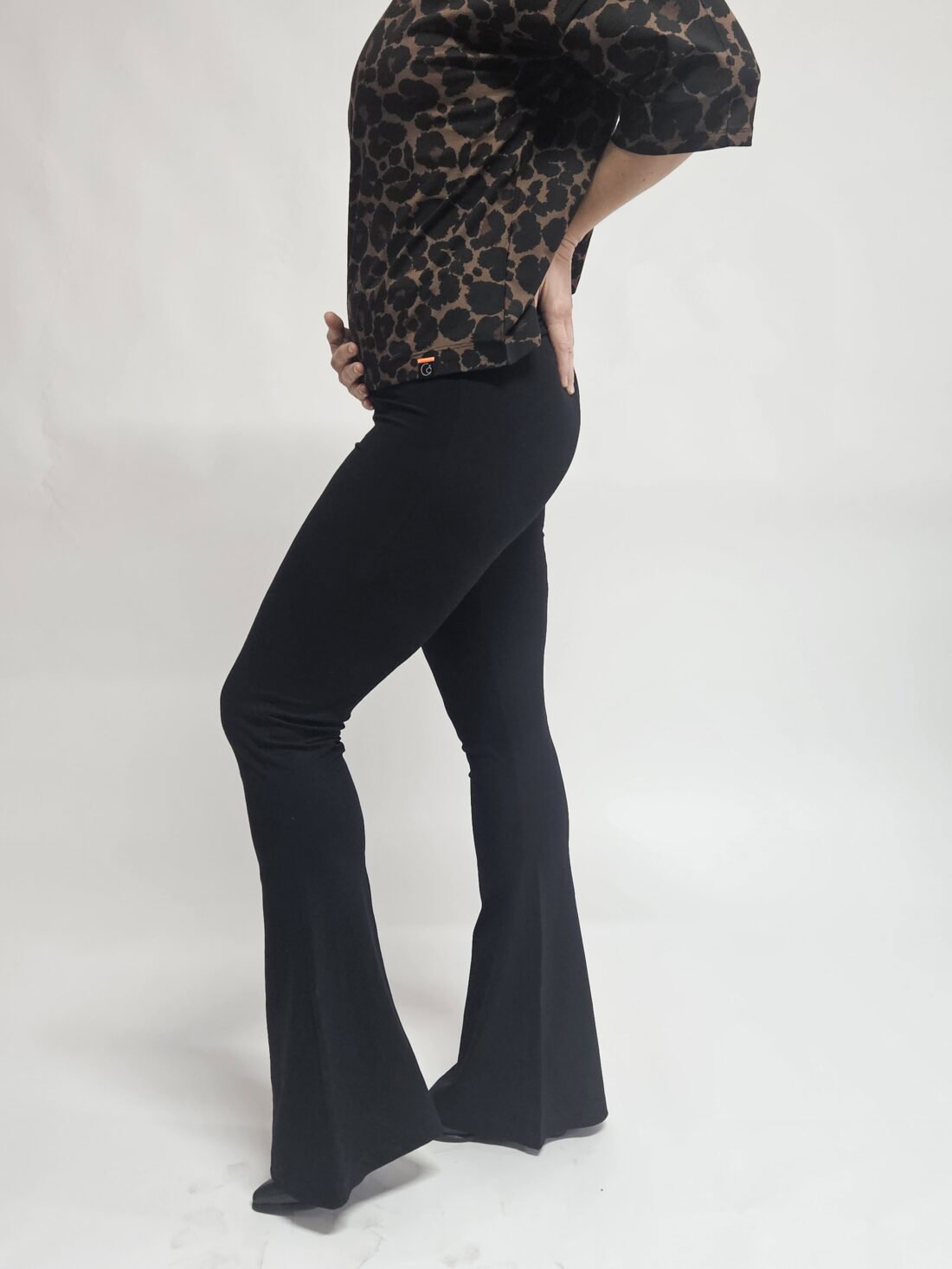 TALL Flared pants Zwart