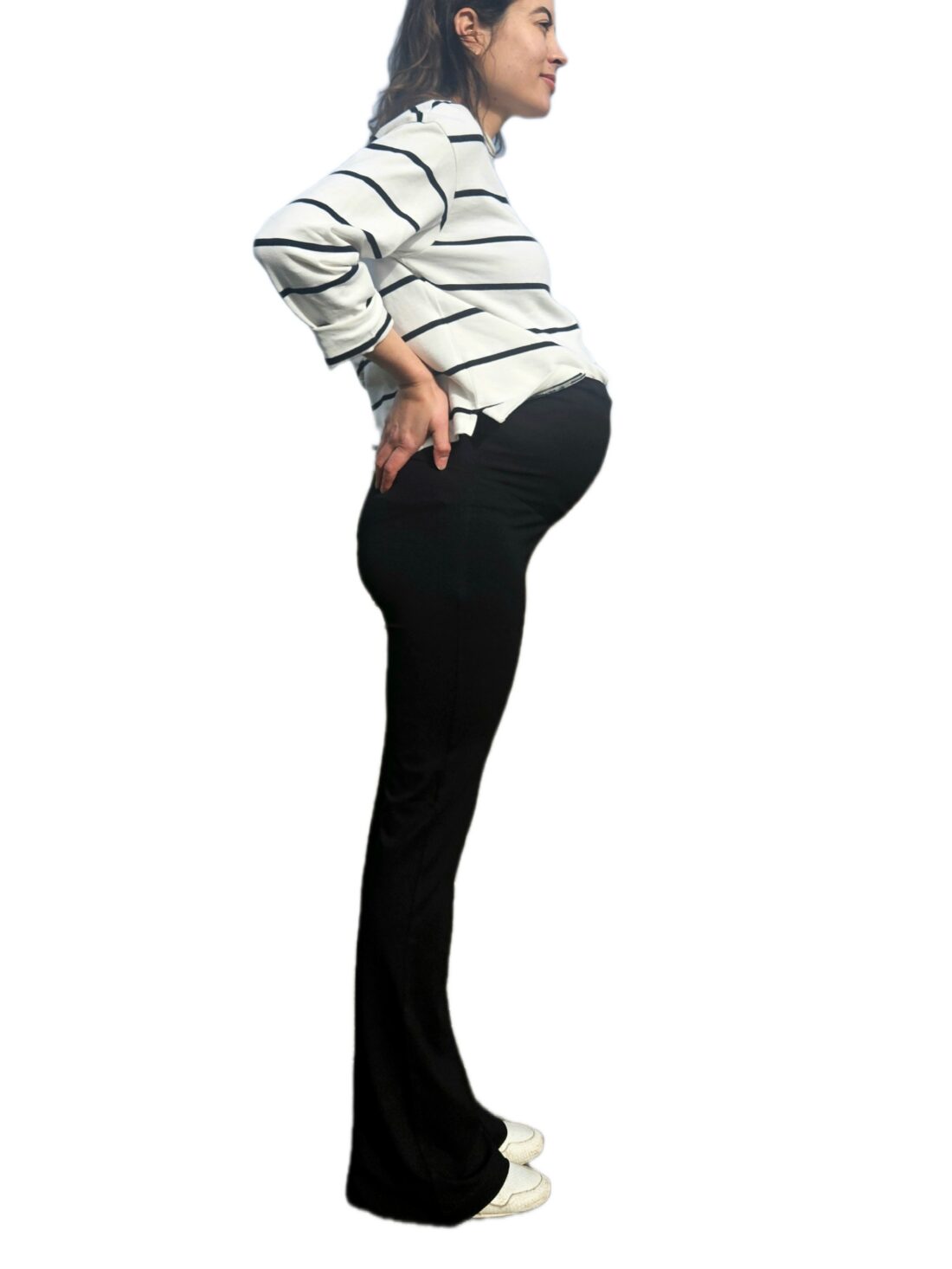 REGULAR Flared pants Zwart