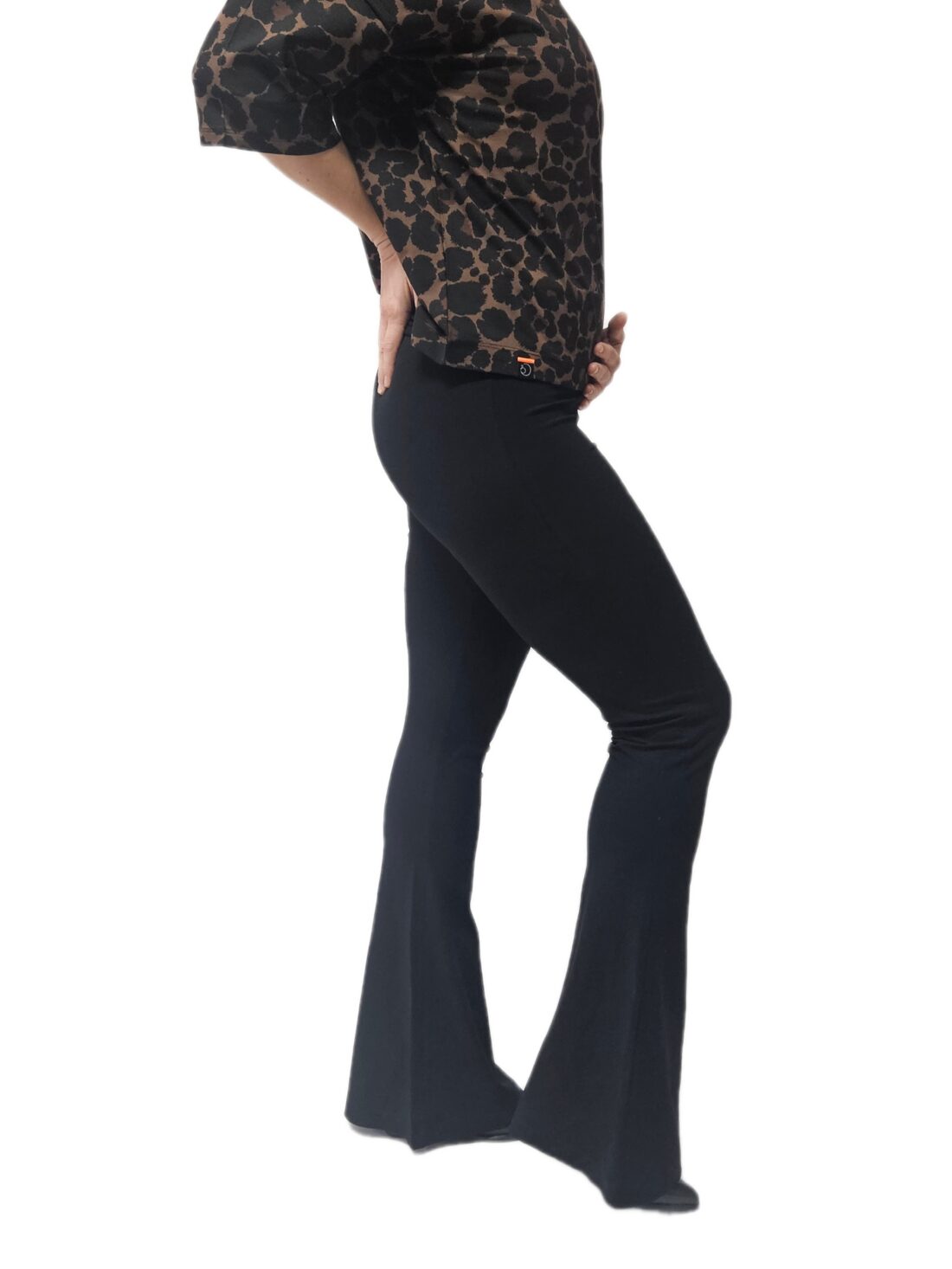 REGULAR Flared pants Zwart