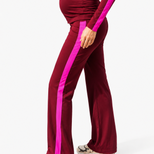 Wide pants with sideseam Burgundy