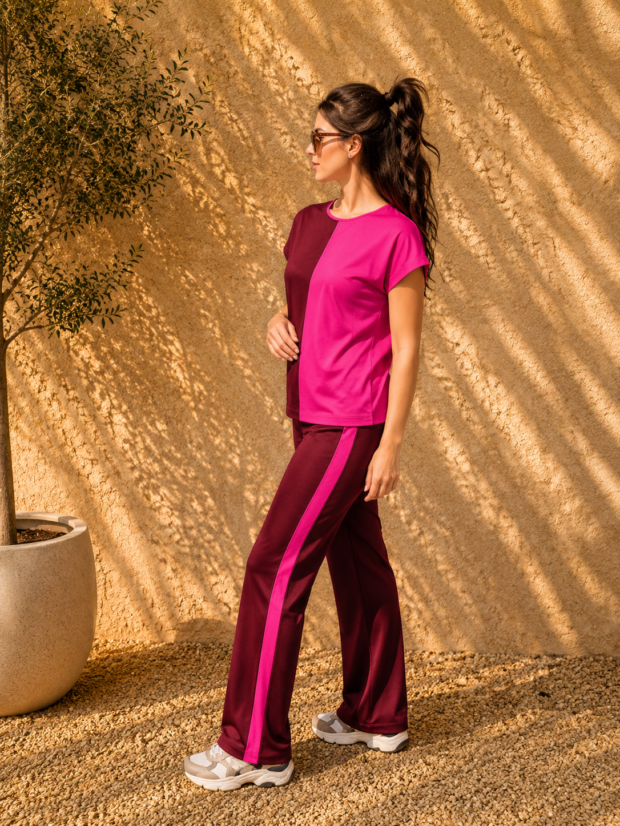 Oversized top Burgundy/fuchsia