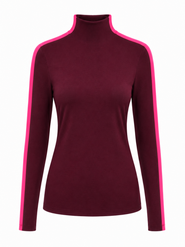 Turtle neck top Burgundy