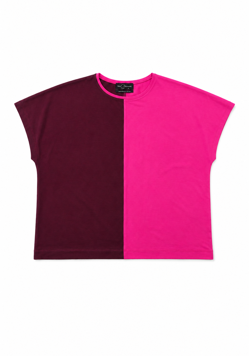 Oversized top Burgundy/fuchsia